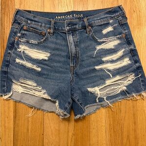 American Eagle Outfitters Ripped Blue Jean Shorts